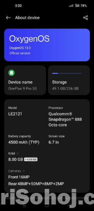 OnePlus 9 pro 5G( 8/256)